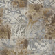 8' X 10' Chocolate And Brown Botanical Leaves Washable Indoor Outdoor Area Rug