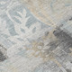 3' X 5' Gray And Silver Botanical Leaves Washable Indoor Outdoor Area Rug