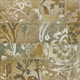 5' X 8' Walnut And Gold Botanical Leaves Washable Indoor Outdoor Area Rug