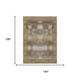 9' X 12' Brown And Beige Oriental Washable Indoor Outdoor Area Rug
