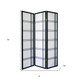70" Black And White Heavy Duty Rice Paper Folding Three Panel Screen Room Divider
