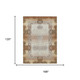 10' X 14' Rust And Orange Oriental Washable Indoor Outdoor Area Rug