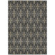 3' X 5' Black And Graphite Oriental Washable Indoor Outdoor Area Rug