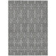 10' X 14' Gray And Graphite Oriental Washable Indoor Outdoor Area Rug