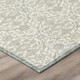 5' X 8' Ivory And Silver Oriental Washable Indoor Outdoor Area Rug