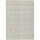 8' X 10' Ivory And Silver Oriental Washable Indoor Outdoor Area Rug