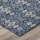 9' X 12' Navy Blue And Blue Oriental Washable Indoor Outdoor Area Rug