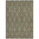 3' X 5' Olive Green And Green Oriental Washable Indoor Outdoor Area Rug