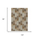 8' X 10' Chocolate And Brown Patchwork Washable Indoor Outdoor Area Rug
