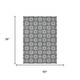 3' X 5' Gray And Graphite Geometric Washable Indoor Outdoor Area Rug