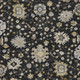5' X 8' Black And Graphite Floral Washable Indoor Outdoor Area Rug