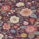 8' X 10' Plum And Purple Floral Washable Indoor Outdoor Area Rug