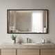 71" Black Metal Freestanding Framed Standing Mirror