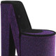 9" Purple And Black Glitter Velvet High Heel Jewelry Box