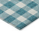 9' X 12' Teal Blue And Gray Plaid Washable Indoor Outdoor Area Rug