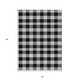 3' X 5' Black Gray And Ivory Plaid Washable Indoor Outdoor Area Rug