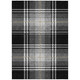 8' X 10' Black Gold And Gray Plaid Washable Indoor Outdoor Area Rug
