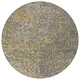 8' Gold And Gray Round Abstract Washable Indoor Outdoor Area Rug