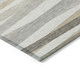 5' X 8' Ivory And Gray Striped Washable Indoor Outdoor Area Rug