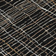 8' Black Ivory And Brown Round Striped Washable Indoor Outdoor Area Rug
