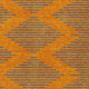 3' X 5' Orange And Blue Geometric Washable Indoor Outdoor Area Rug