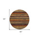 8' Chocolate Beige And Copper Round Striped Washable Indoor Outdoor Area Rug