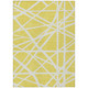 10' X 14' Yellow And Linen Geometric Washable Indoor Outdoor Area Rug