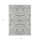 5' X 8' Gray And Ivory Animal Print Washable Indoor Outdoor Area Rug