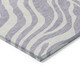 8' Lavender And Ivory Round Animal Print Washable Indoor Outdoor Area Rug