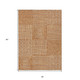3' X 5' Copper And Ivory Geometric Washable Indoor Outdoor Area Rug