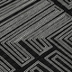 10' X 14' Black And Ivory Geometric Washable Indoor Outdoor Area Rug