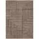 8' X 10' Brown And Ivory Geometric Washable Indoor Outdoor Area Rug