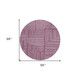8' Eggplant And Ivory Round Geometric Washable Indoor Outdoor Area Rug