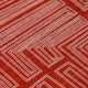 5' X 8' Red And Ivory Geometric Washable Indoor Outdoor Area Rug
