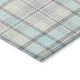 9' X 12' Sky Blue And Gray Plaid Washable Indoor Outdoor Area Rug