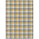 3' X 5' Gray Tan And Beige Plaid Washable Indoor Outdoor Area Rug