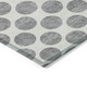 8' X 10' Gray And Ivory Polka Dot Washable Indoor Outdoor Area Rug