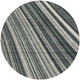 8' Black Gray And Ivory Round Striped Washable Indoor Outdoor Area Rug