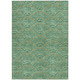9' X 12' Sage Fern Green And Peach Geometric Washable Indoor Outdoor Area Rug