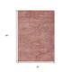 3' X 5' Terra Cotta And Salmon Aztec Washable Indoor Outdoor Area Rug