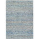 3' X 5' Blue And Charcoal Striped Washable Indoor Outdoor Area Rug