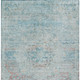 10' X 14' Sky Blue And Blush Medallion Washable Indoor Outdoor Area Rug