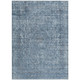 3' X 5' Blue And Beige Abstract Washable Indoor Outdoor Area Rug