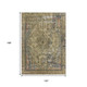 10' X 14' Artichoke Green And Denim Blue Medallion Washable Indoor Outdoor Area Rug