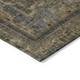 10' X 14' Brown And Denim Blue Medallion Washable Indoor Outdoor Area Rug
