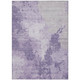 9' X 12' Plum And Purple Abstract Washable Indoor Outdoor Area Rug