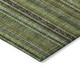 8' X 10' Green Gold And Gray Striped Washable Indoor Outdoor Area Rug