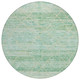 8' Artichoke Green And Beige Round Trellis Washable Indoor Outdoor Area Rug