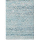 9' X 12' Teal Blue And Ivory Trellis Washable Indoor Outdoor Area Rug