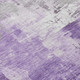 9' X 12' Purple Eggplant And Ivory Abstract Washable Indoor Outdoor Area Rug